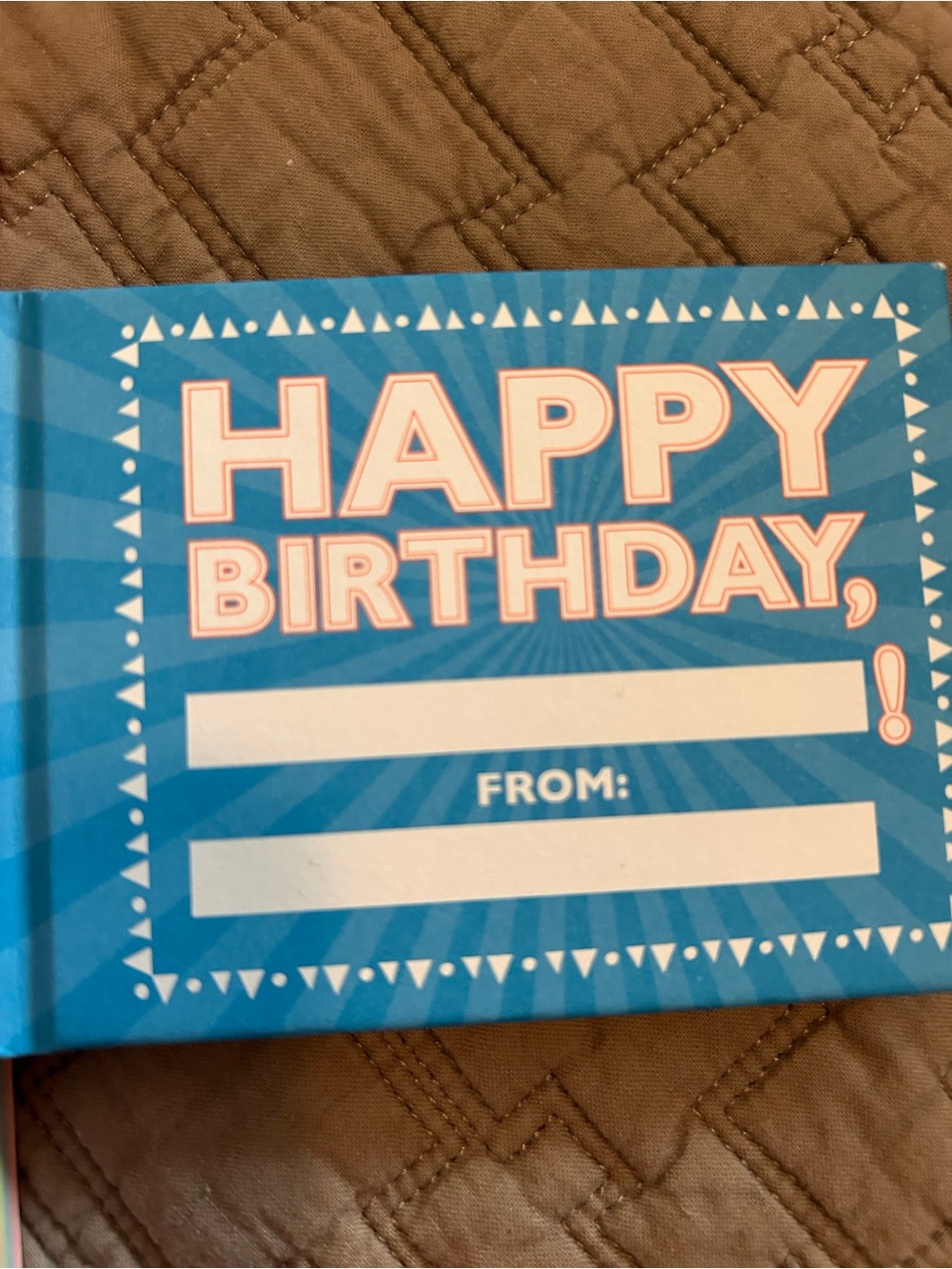 Happy Birthday Gift notes in Blue